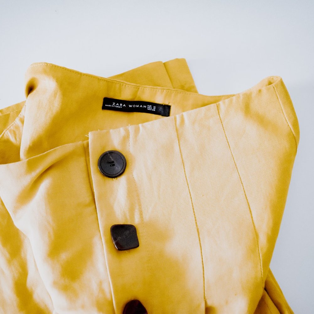 Zara I High Waisted Mustard/Marigold Pants